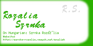 rozalia szrnka business card